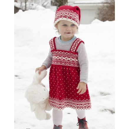 Â Miss Cookie by DROPS Design Kjole Strikkeoppskrift str 6 mnd 6 år
