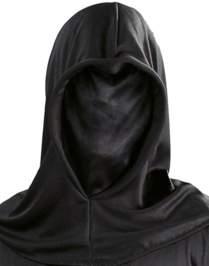 Svart Maske med Hette Svart Maske med Hette