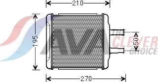 Varmeapparat register AVA COOLING SYSTEMS DWA6088