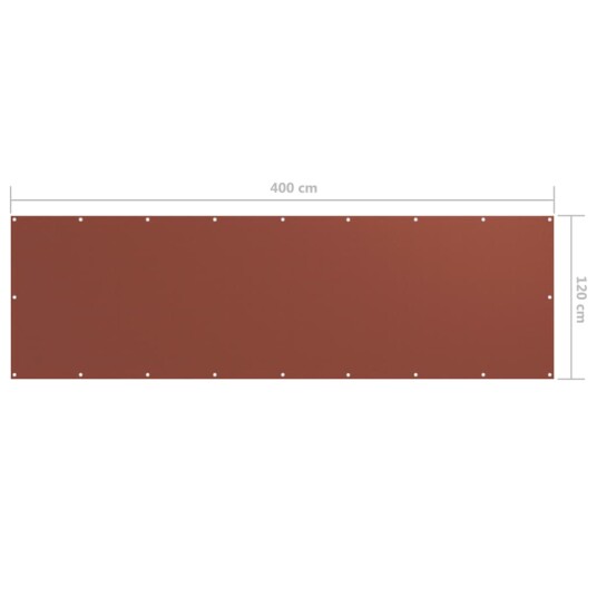 vidaXL Balkongskjerm terrakotta 120x400 cm oxfordstoff