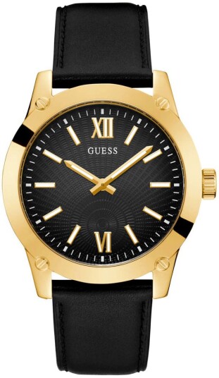 Guess Herreklokke GW0628G2 Crescent Sort/Lær Ø44 mm Guess Herreklokke GW0628G2 Crescent Sort/Lær Ø44 mm