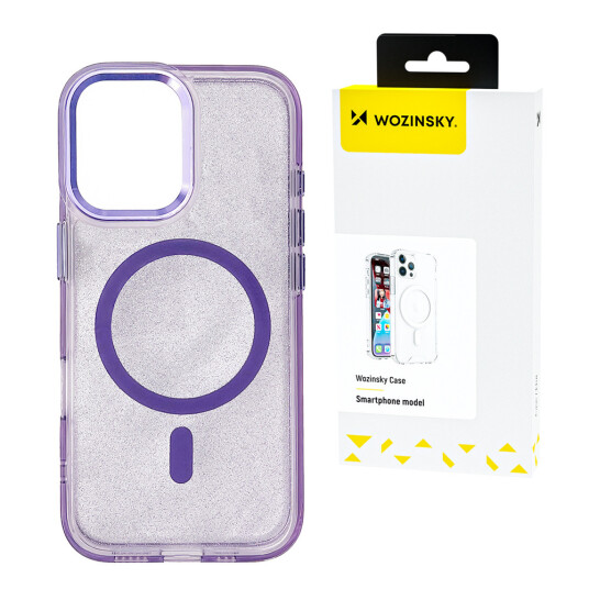 Wozinsky MagSafe Glitter Deksel til Samsung Galaxy S25 Ultra - Lilla