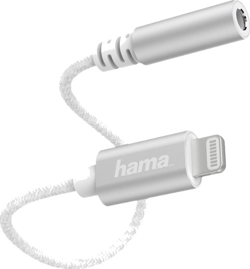 Hama Essential Line Lightning Til Hodetelefonjakk Adapter Lightning Hann Til Mini Phone Stereo 3.5 Mm Hunn Hvit