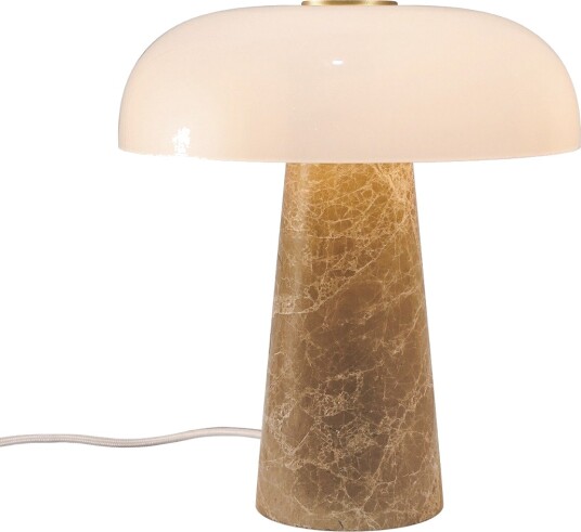 Glossy Mini Bordlampe Høyde 24 Cm Beige