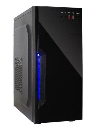 Inter-Tech B-42 Midi Tower Kabinett Svart med LED-belysning