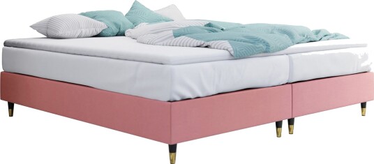 Adeliza Rammeseng 180x200 cm Fløyel/Rosa/Tre/Metall Adeliza Rammeseng 180x200 cm Fløyel/Rosa/Tre/Metall