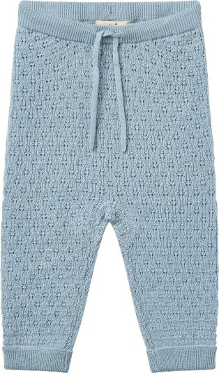 Copenhagen Colors Merino Pattern Baby Leggings   DUSTY BLUE   62