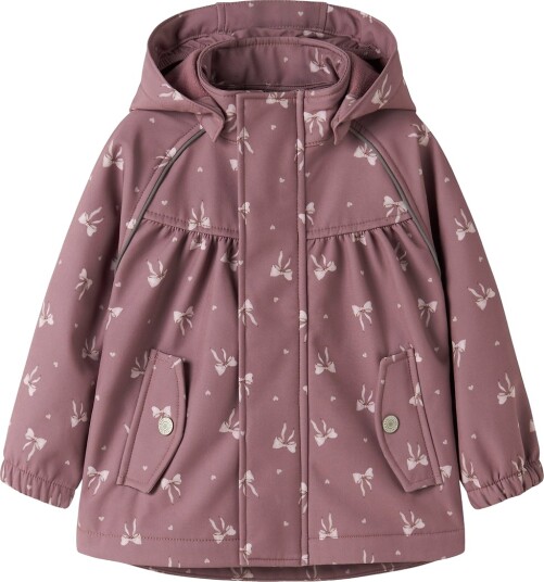 Name It Softshelljakke Alfa Wistful Mauve Heart Bow