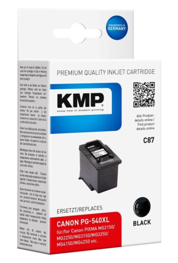 Kmp C87 - 21 Ml - Svart - Kompatibel - Blekkpatron (Alternativ For: Canon 5222B005 Canon Pg-540Xl) - For Canon Pixma Mg3150 Mg3550 Mg3650 Mg4250 Mx395 Mx475 Mx525 Mx535 Ts5150 Ts5151 Kmp C87 - 21 Ml - Svart - Kompatibel - Blekkpatron (Alternativ For: Canon 5222B005 Canon Pg-540Xl) - For Canon Pixma Mg3150 Mg3550 Mg3650 Mg4250 Mx395 Mx475 Mx525 Mx535 Ts5150 Ts5151