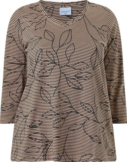 Zhenzi Genser Zh Alberta 1506 T shirt 3/4 Brun