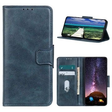 Vintage Series Samsung Galaxy A22 5G, Galaxy F42 5G Lommebok-deksel Blå