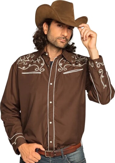 Boland Western Shirt Brun XL