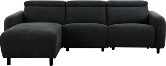 Reclinersofa med hjørne Loft24 Hjørnesofa Loft24 Skaane med elektrisk recliner Grå Venstrevendt Manchester