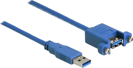 Delock Usb Kabel Usb Hann Til Usb Hunn Skrubar Usb 3.2 Gen 1 25 Cm Blå