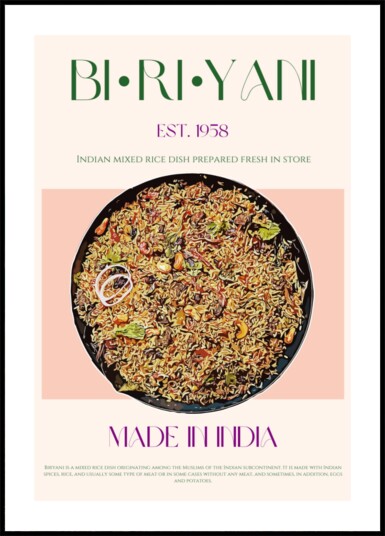 Delicious Indian Biryani Plakat / 70x100