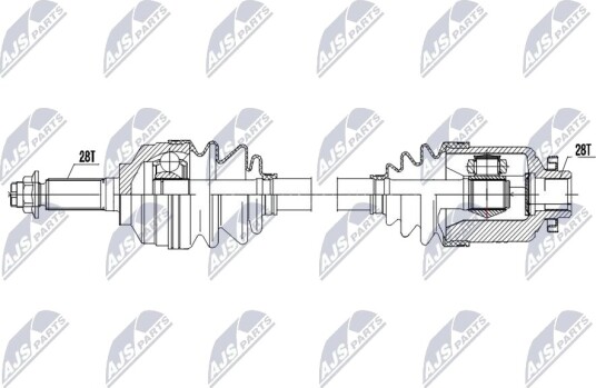 NTY NPW KA 428 Drivaksel