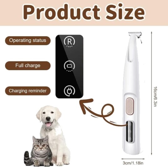 Potetrimmer For Hund Og Katt Med Led-Lys Vanntett