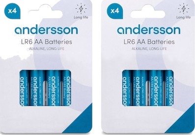 Andersson AAA-batterier, 2x4-pk Andersson AAA-batterier, 2x4-pk