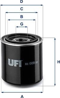 UFI 86.009.00 Oljefilter UFI 86.009.00 Oljefilter