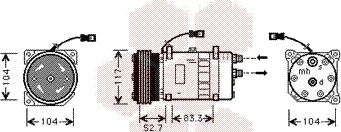 AC-kompressor VAN WEZEL 0900K222