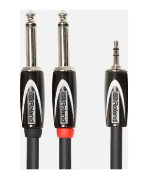 Roland Rcc-5-3528v2 1.5m Interconnect Cable, 3.5mm Trs-Dual 1/4", Y Cable