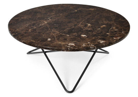 Ox Denmarq O Table salongbord marmor brun, sortlakkert stativ Ox Denmarq O Table salongbord marmor brun, sortlakkert stativ