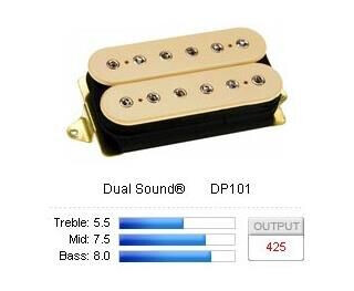Dimarzio Dp101cr Pickup Humbucker Dual Sound Cream