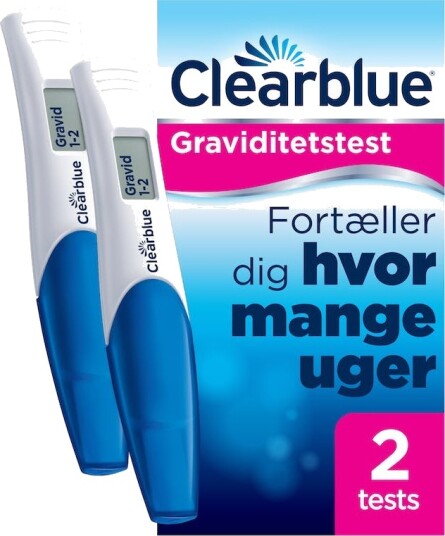Clearblue Digital Graviditetstest Med Ugeindikator 2 stk Graviditetstest