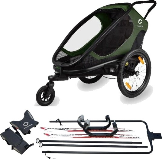 Hamax Outback One M/skikit Inkl. Grønn/Svart