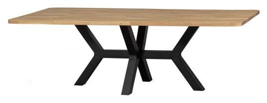 Woood Combi-tablo Spisebord m. Zeeland ben, Eik/natur, 100x240 Unoliving 1744020-01-0 1744025-01-0