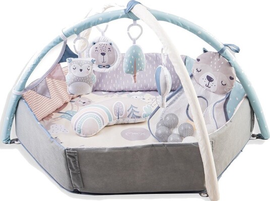 MoMi MAED00017 Lekematte For Baby - 107x106x55 cm - Pastell