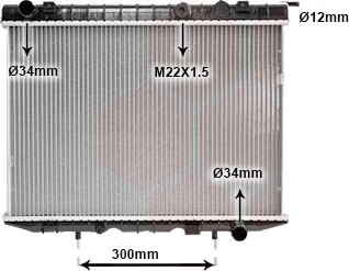 VAN WEZEL 37002337 Radiator motorkjøling