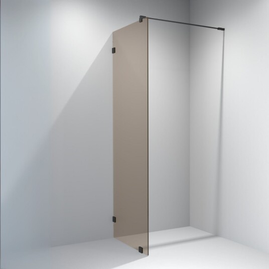 Vikingbad Emil Glassfelt - Farget Glass Svart / 120cm Bronse