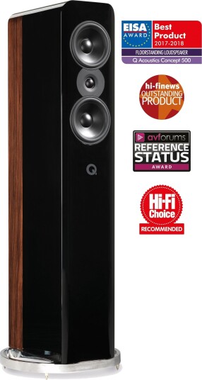 Q Acoustics Concept 500 - Høyttalere - Par Svart høyglans og rosentre Q Acoustics Concept 500 - Høyttalere - Par Svart høyglans og rosentre