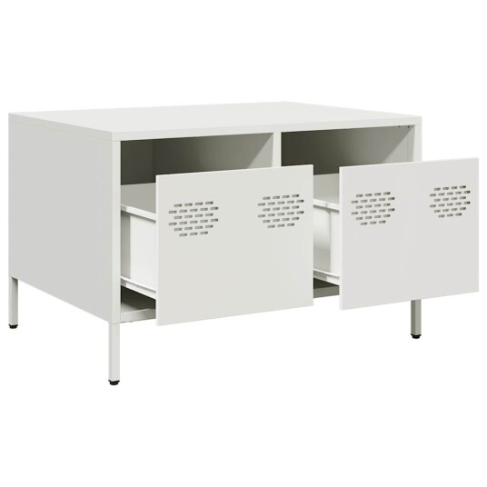 TV-benk hvit 68x50x43,5 cm kaldvalset stål 8721102930003