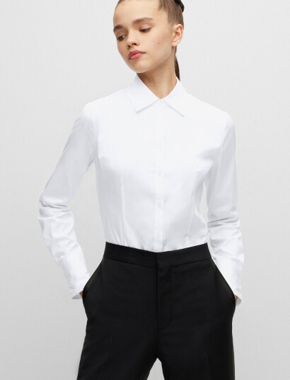HUGO The Fitted Shirt White 38