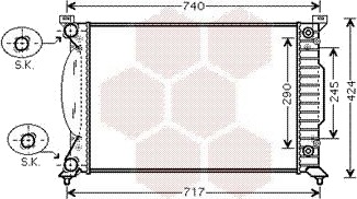 VAN WEZEL 03002202 Radiator motorkjøling