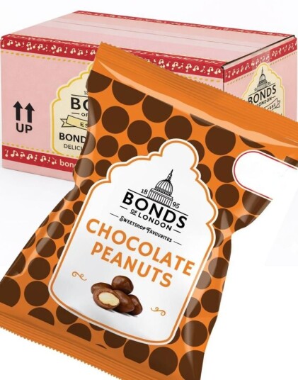 12 stk Chocolate Peanuts   Bonds of London   Hel Eske UK
