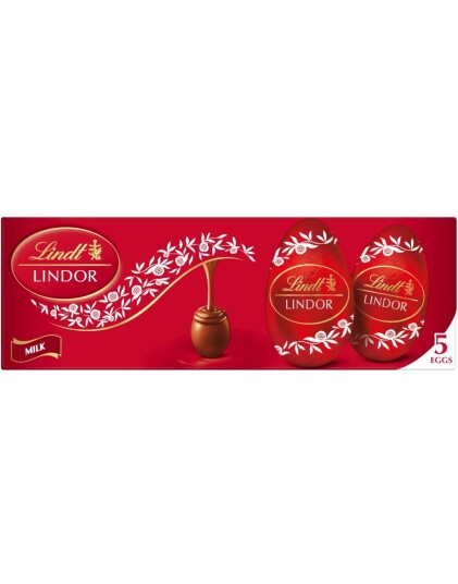 5 pack Lindt Lindor Sjokoladeegg 90 gram