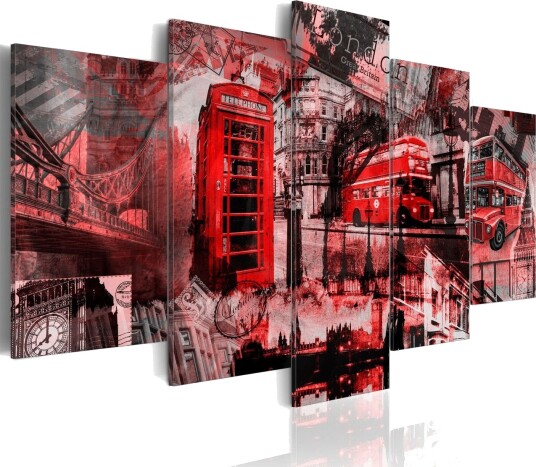 Bilde London Collage 5 Stk 200x100 Artgeist sp. z o. o.