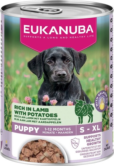 Eukanuba Våtfôr Puppy Rik På Med Poteter Sparepakke Lam 48 X 400 G