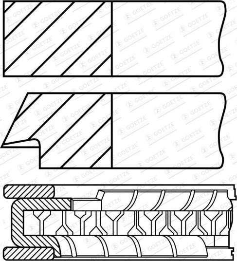 Stempelringsett GOETZE ENGINE 08-430107-00
