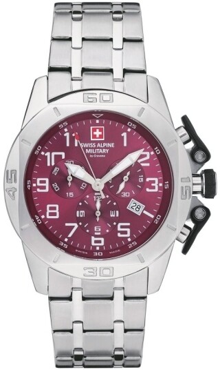 Swiss Alpine Military Herreklokke 7063.9136 Tornado Chrono Rød/Stål