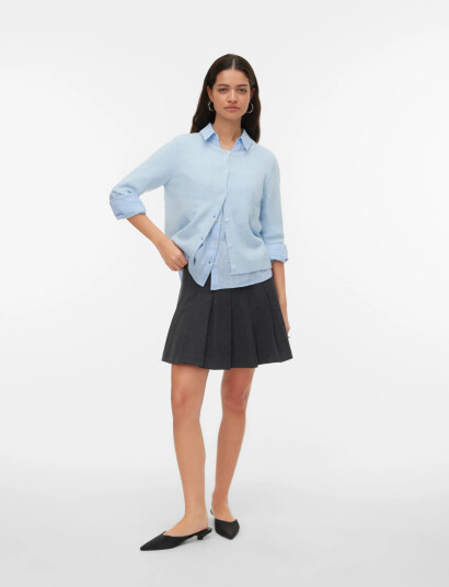 Vero Moda Vmdoffy 2/4 O Neck Button Cardigan Noos   Blue   XS