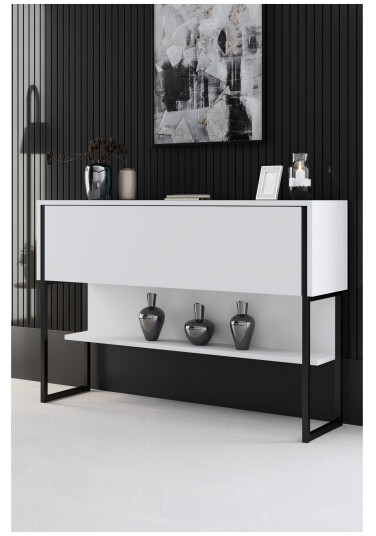 Luxe Kommode 120 cm Svart/Hvit Luxe Kommode 120 cm Svart/Hvit