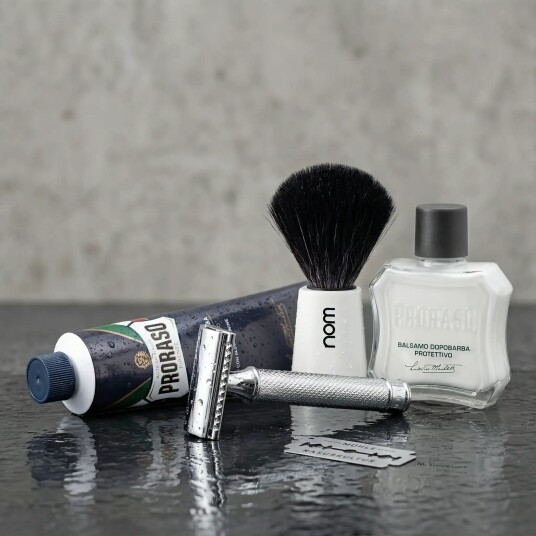 Introsett til tradisjonell barbering INTRO-01-ALO-GR-SY-HVIT