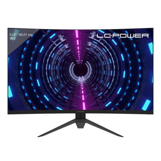 LC-POWER 31.5" Buet Gaming-skjerm 2560x1440 165Hz VA - Sort