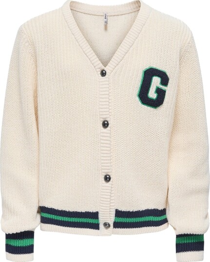 Kids Only Cardigan Strikk Antique White/Night Sky/Medium+ Gr Kids Only 13 14 år 158 164 Cardigan Hvit