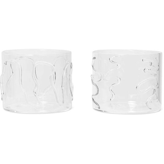 ferm LIVING Doodle drikkeglass low 2-pakning 20 cl ferm LIVING Doodle drikkeglass low 2-pakning 20 cl