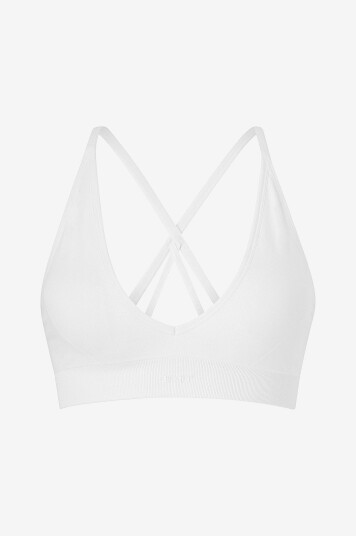 Aim'n   Bh topp Shape Seamless Cross Back Bra   Hvit